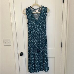 Knox Rose Teal Floral Maxi Dress
